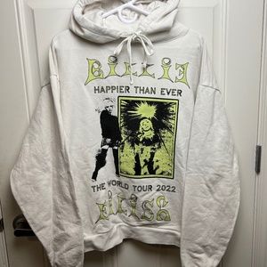Billie Eilish Happier Than Ever 2022 Tour Concert Hoodie Organic Cotton MEDIUM